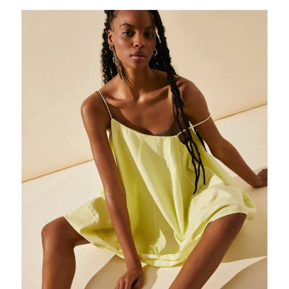 NWT FREE PEOPLE Struttin' Mini Dress - Lime XS